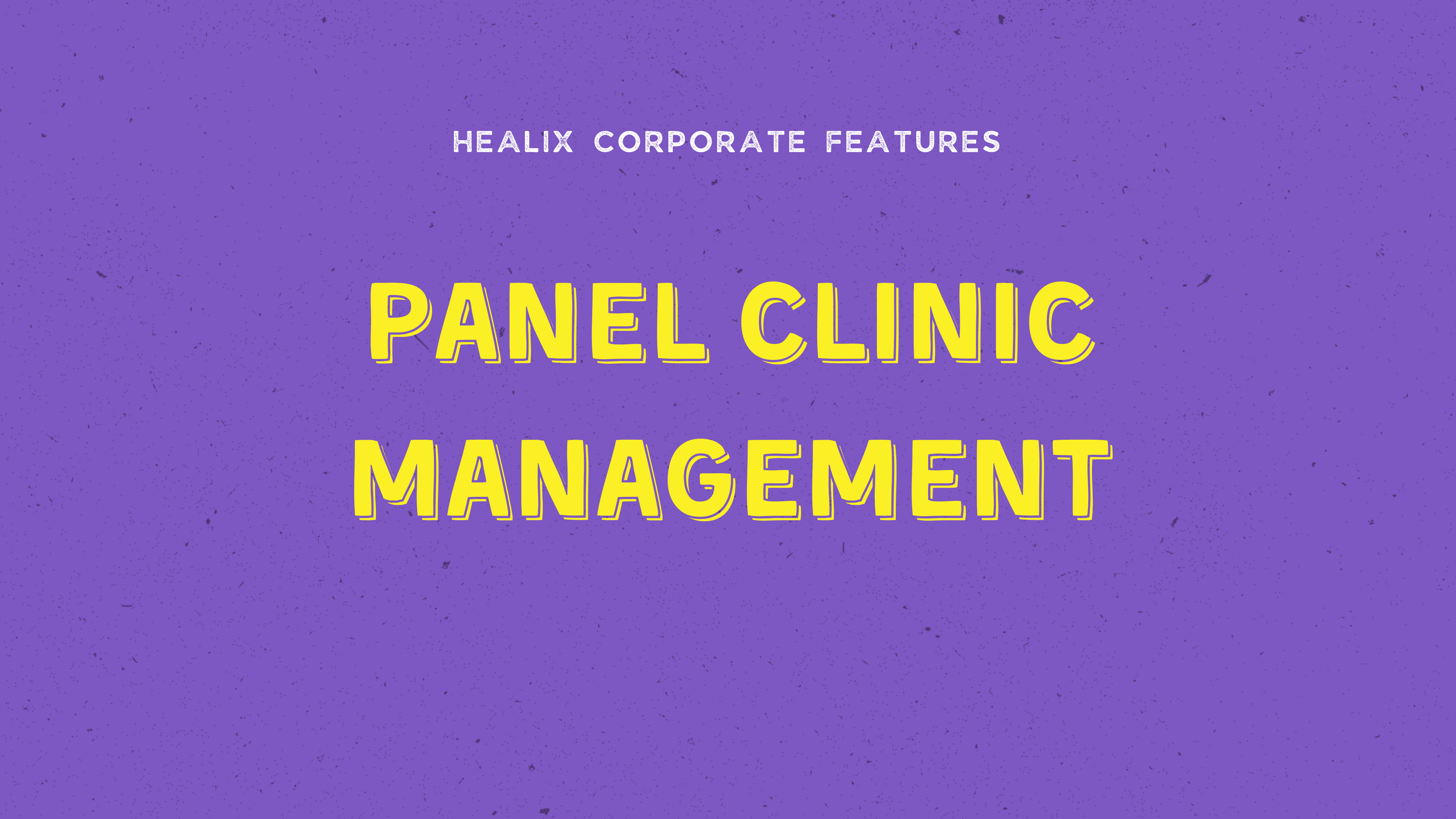 Panel Clinic Management
