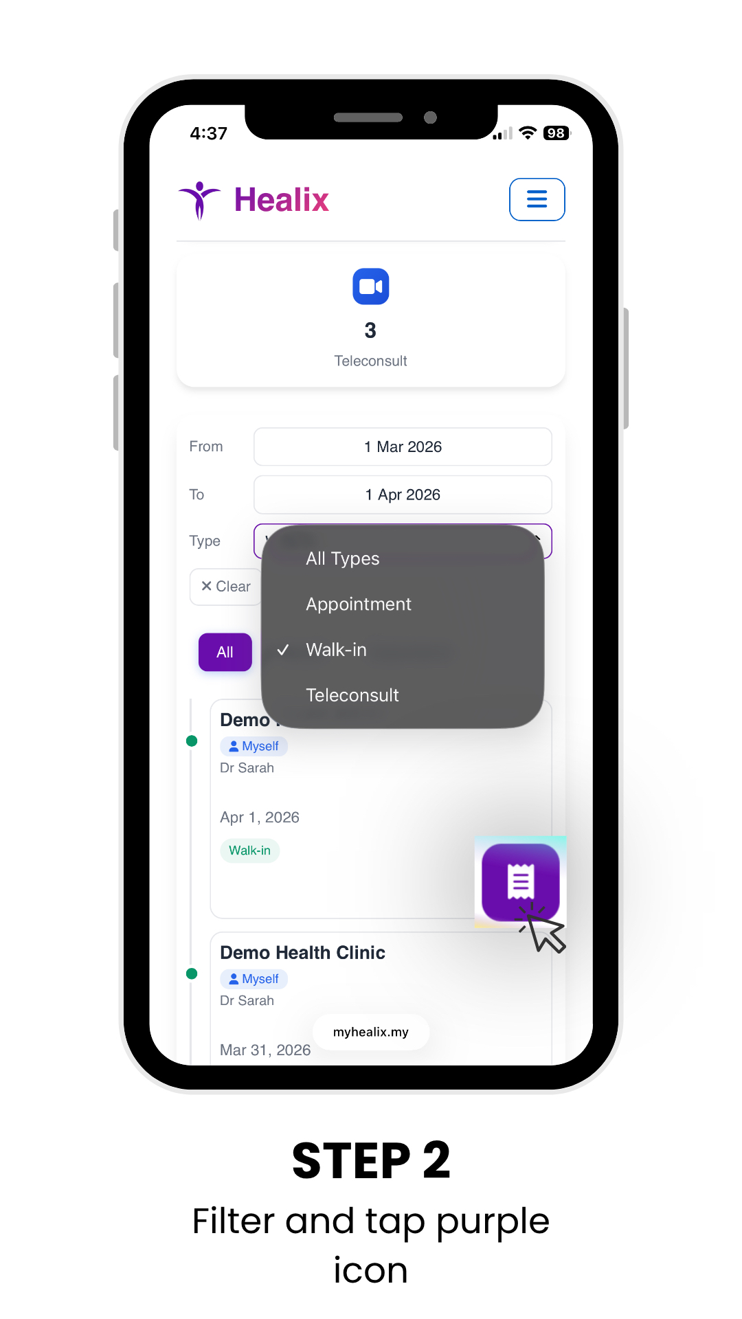 Step 2 — Receive your e-prescription