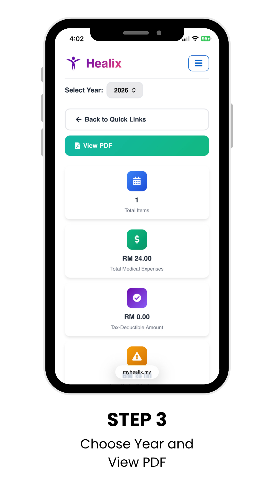 Step 3 — Download your statement